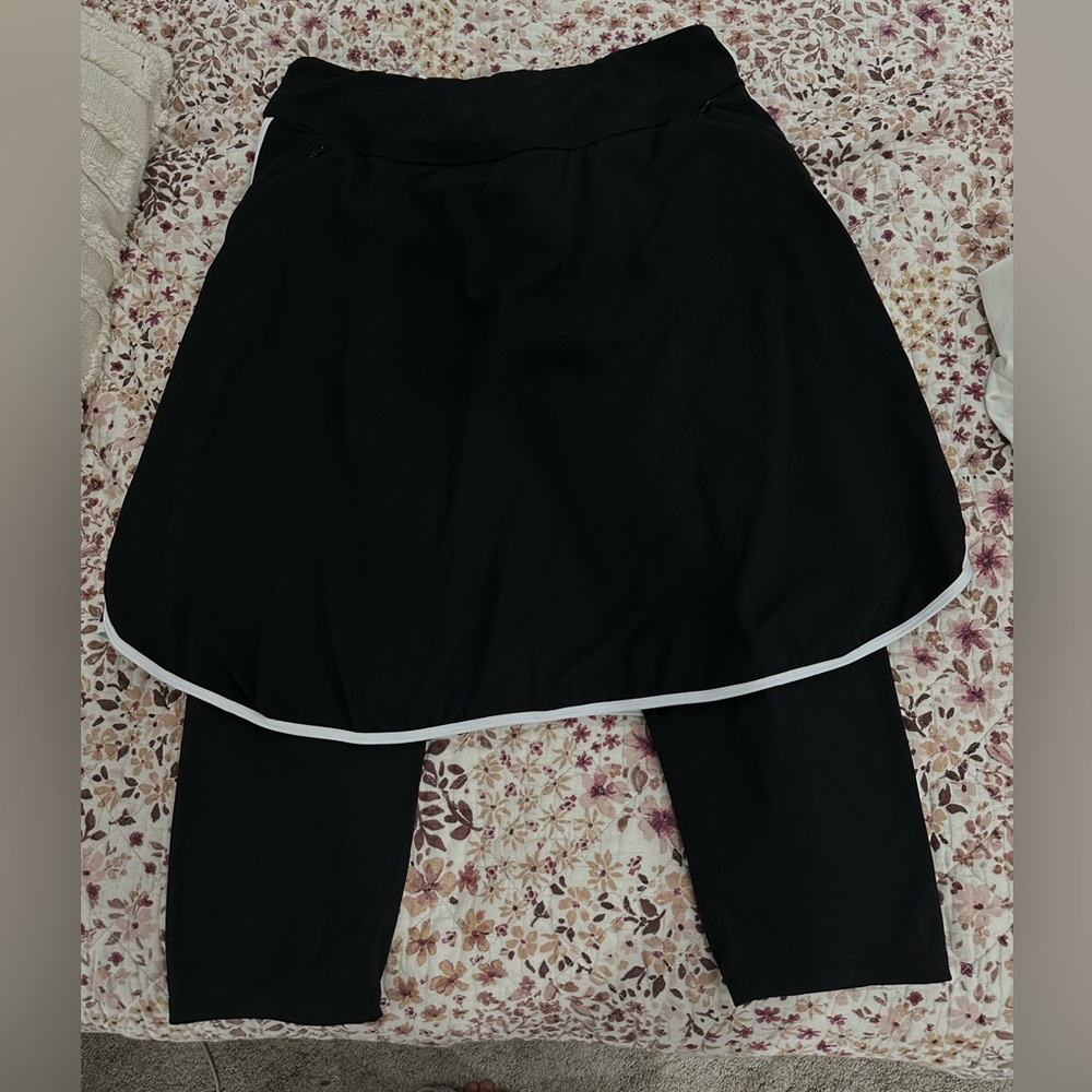 Black athletic Skirt with White Trim